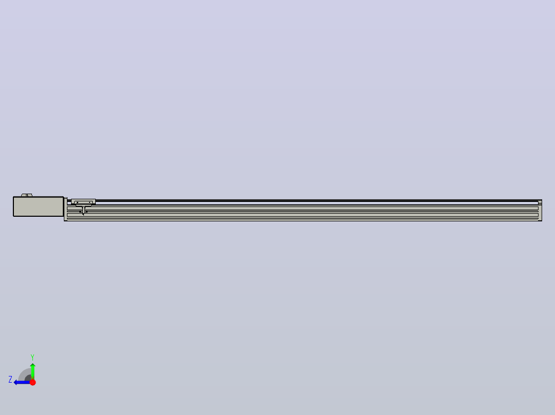 皮带直线轴半封闭可选导轨TPA-HNB-65S-90-L1400-MR-C-P10-N3右视图