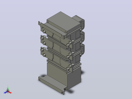 HH15-1000_3QSA 3P隔离开关熔断器组三维模型202009