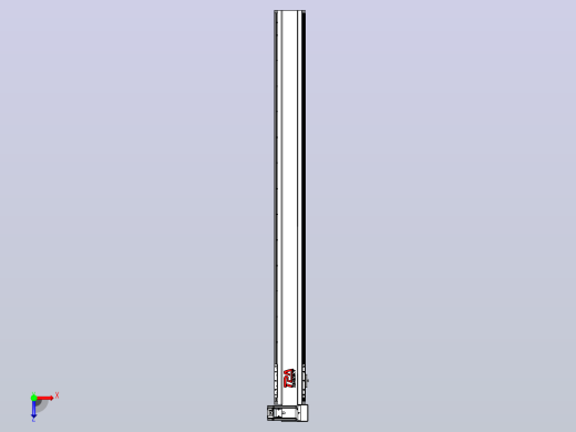 皮带直线轴半封闭可选导轨TPA-HNB-120D-110-L1300-RU-Y-P40-N3俯视缩略图