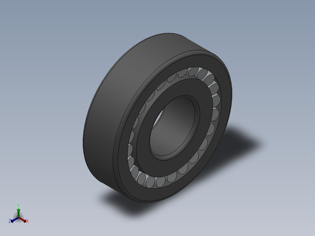 多套GBT288调心滚子轴承3D模型SolidWorks设计正等轴测图