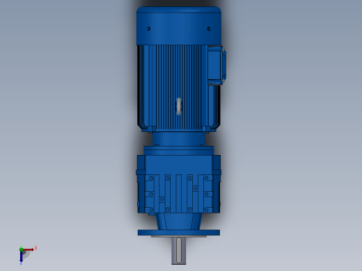 RF27法兰轴伸式安装斜齿轮减速机RF27-Y0.37-4P-71-M1-0°-Φ140俯视缩略图