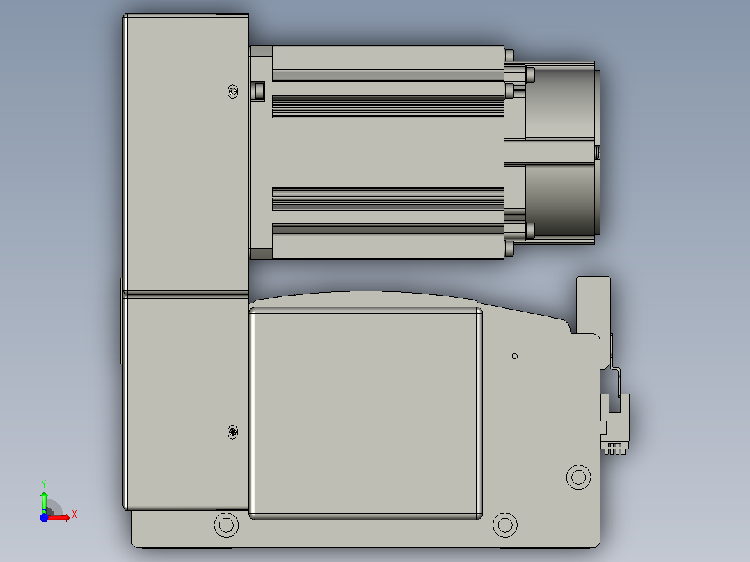 皮带直线轴半封闭可选导轨TPA-HNB-220D-176-L1550-LU-Y-P1K-N3前视图