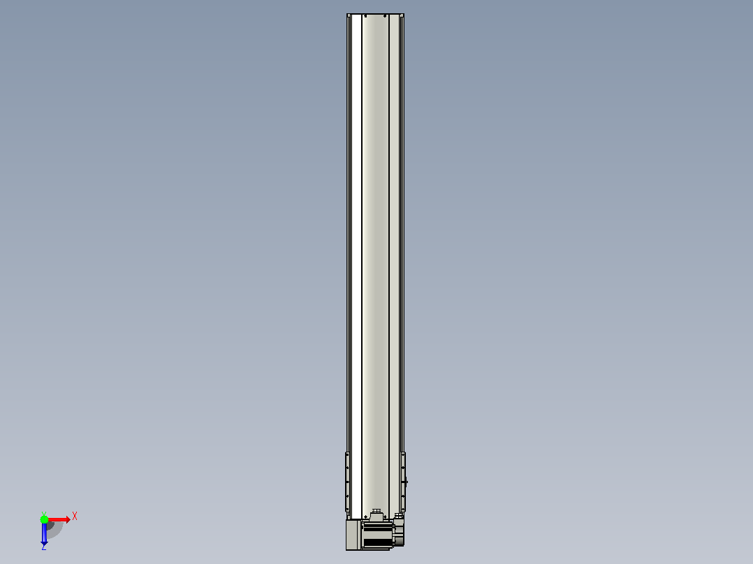 皮带直线轴半封闭可选导轨TPA-HNB-220D-176-L1550-LU-Y-P1K-N3俯视图