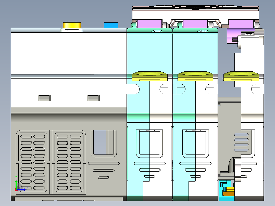 NB7LE-32&amp;3P&amp;N&amp;剩余电流动作断路器三维模型202307左视图