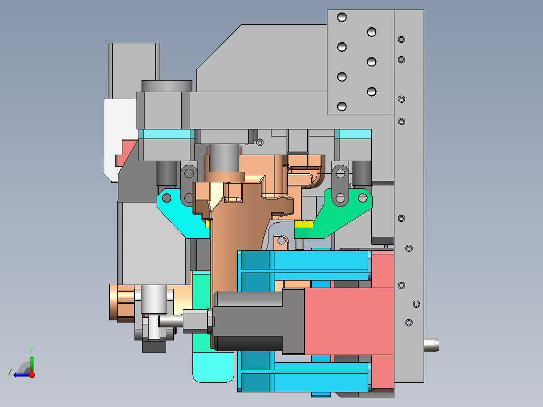 钳体液压夹具图右视图