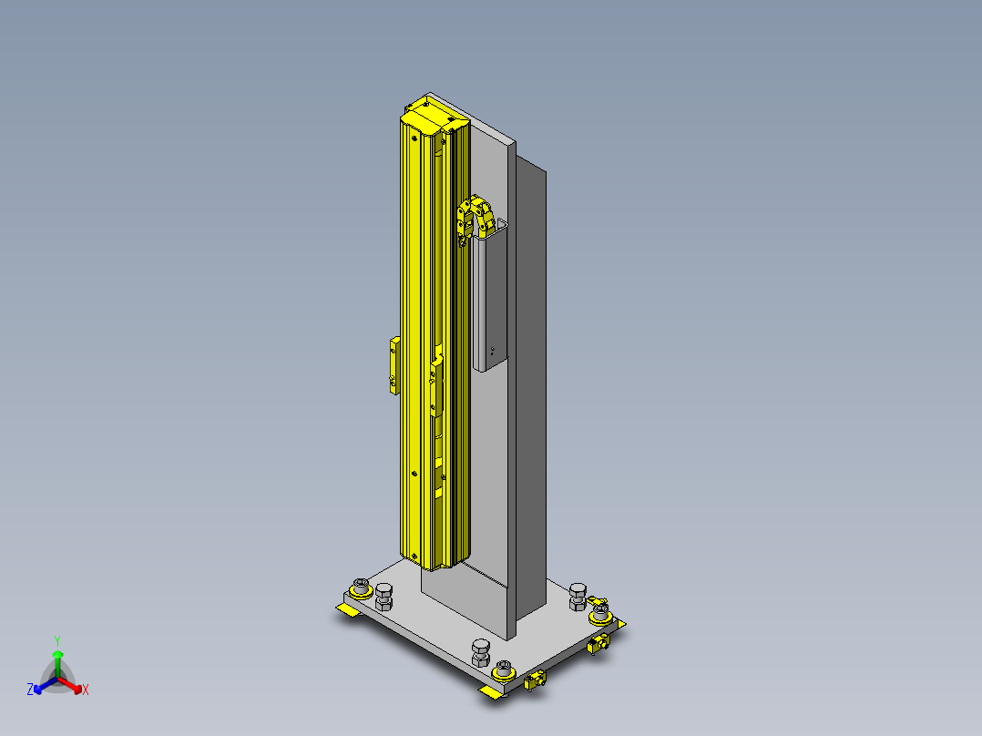 工件升降回转机构正等轴测图
