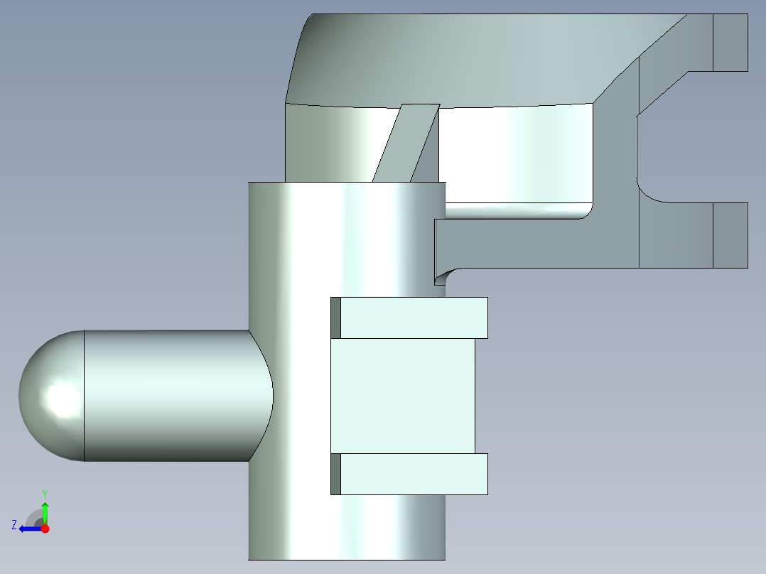 倒挡拨叉设计（cad+ug+说明书）右视图