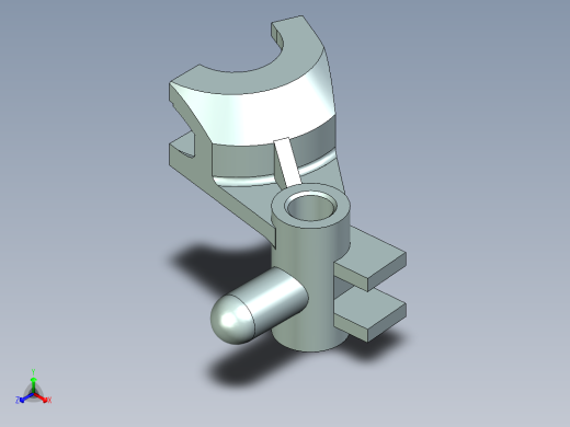 倒挡拨叉设计（cad+ug+说明书）正等轴测缩略图