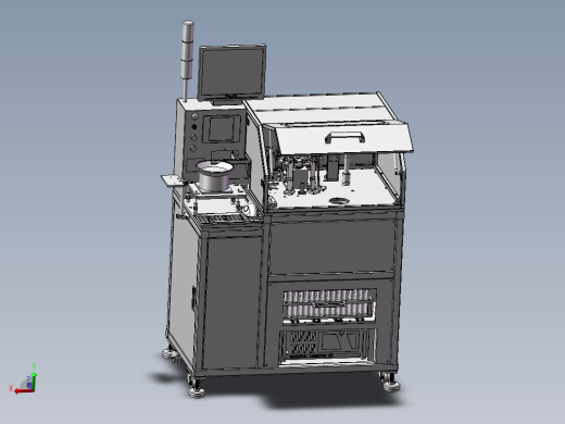 SMT测试分选机3D图纸H726 G60 非标自动化设备3D图纸3D模型主视缩略图