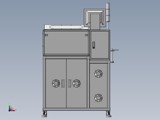 SMT测试分选机3D图纸H726 G60 非标自动化设备3D图纸3D模型前视缩略图