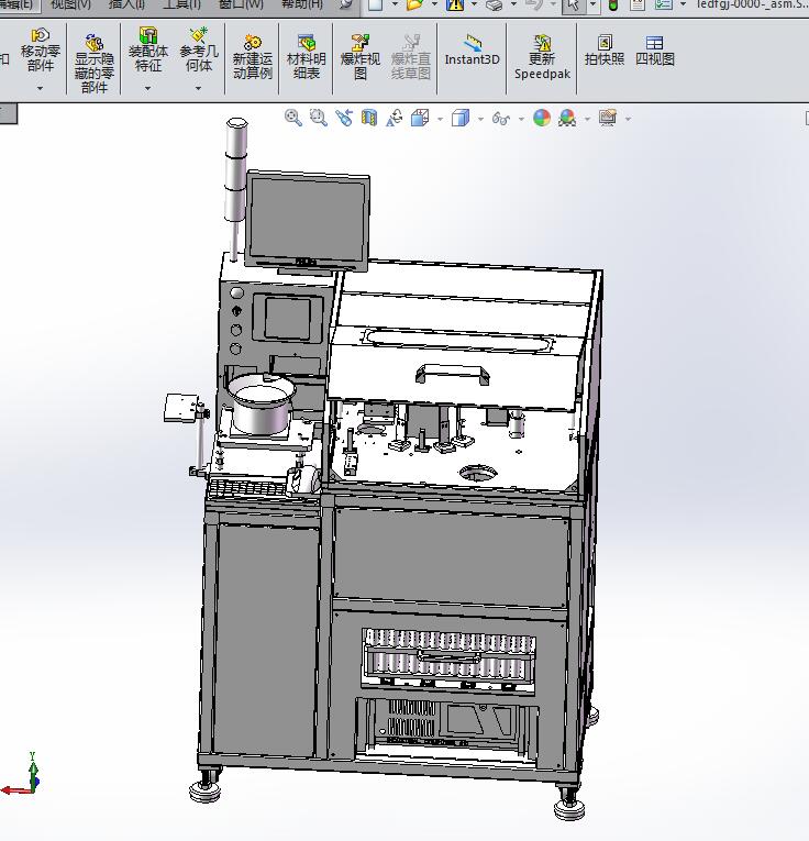 SMT测试分选机3D图纸H726 G60 非标自动化设备3D图纸3D模型