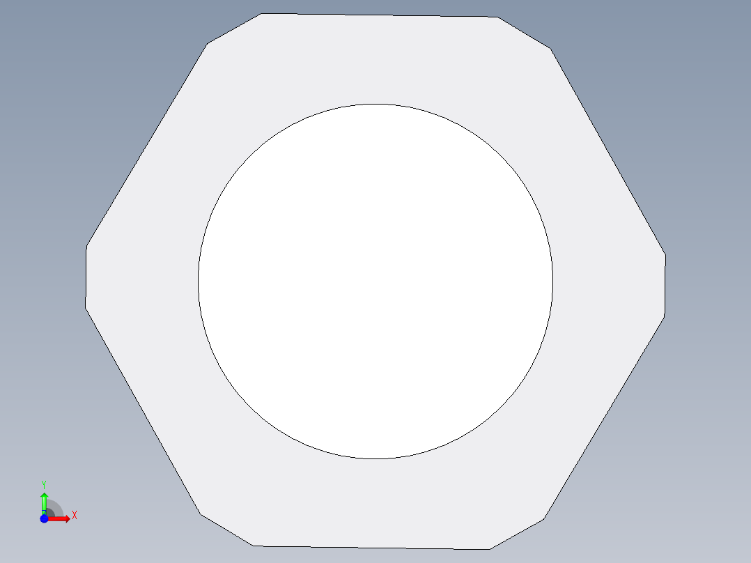 solidworks 外六角螺栓3D模型前视图