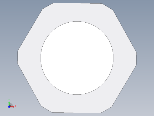 solidworks 外六角螺栓3D模型前视缩略图
