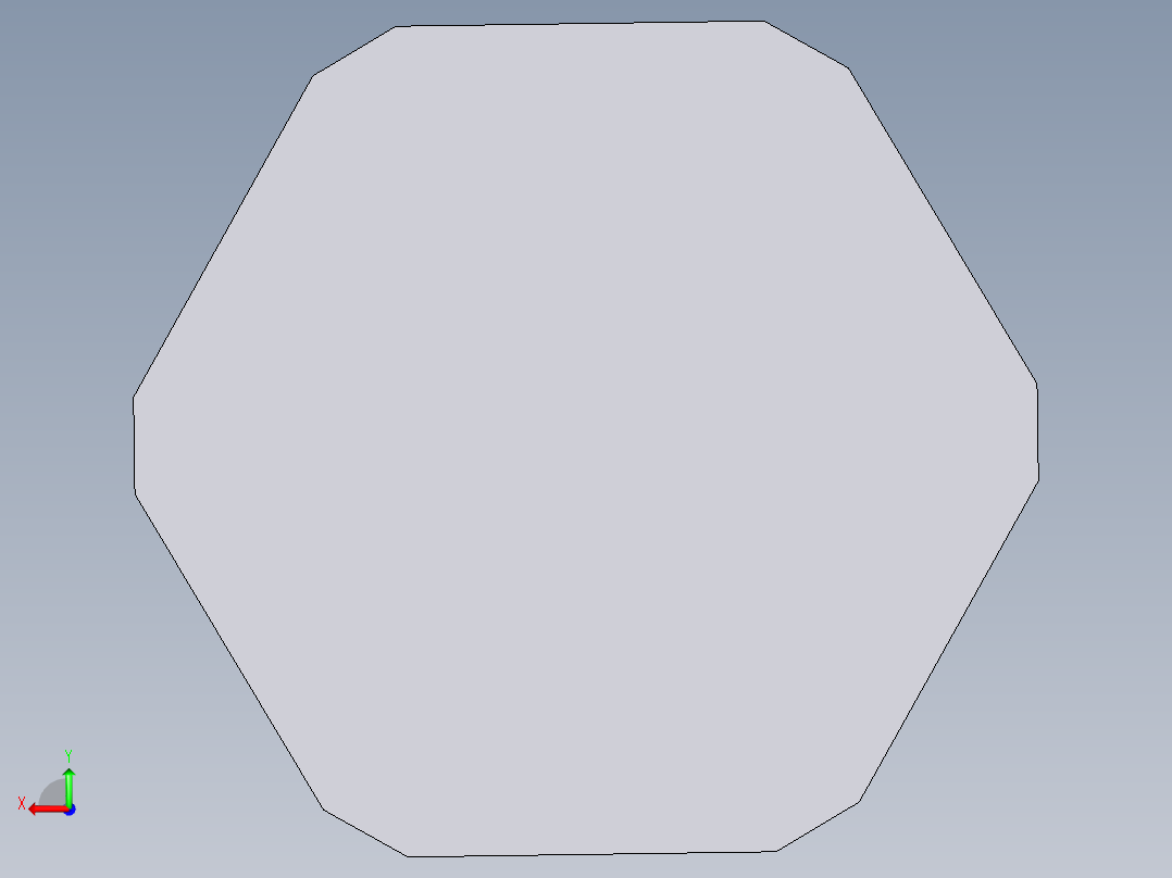 solidworks 外六角螺栓3D模型后视图