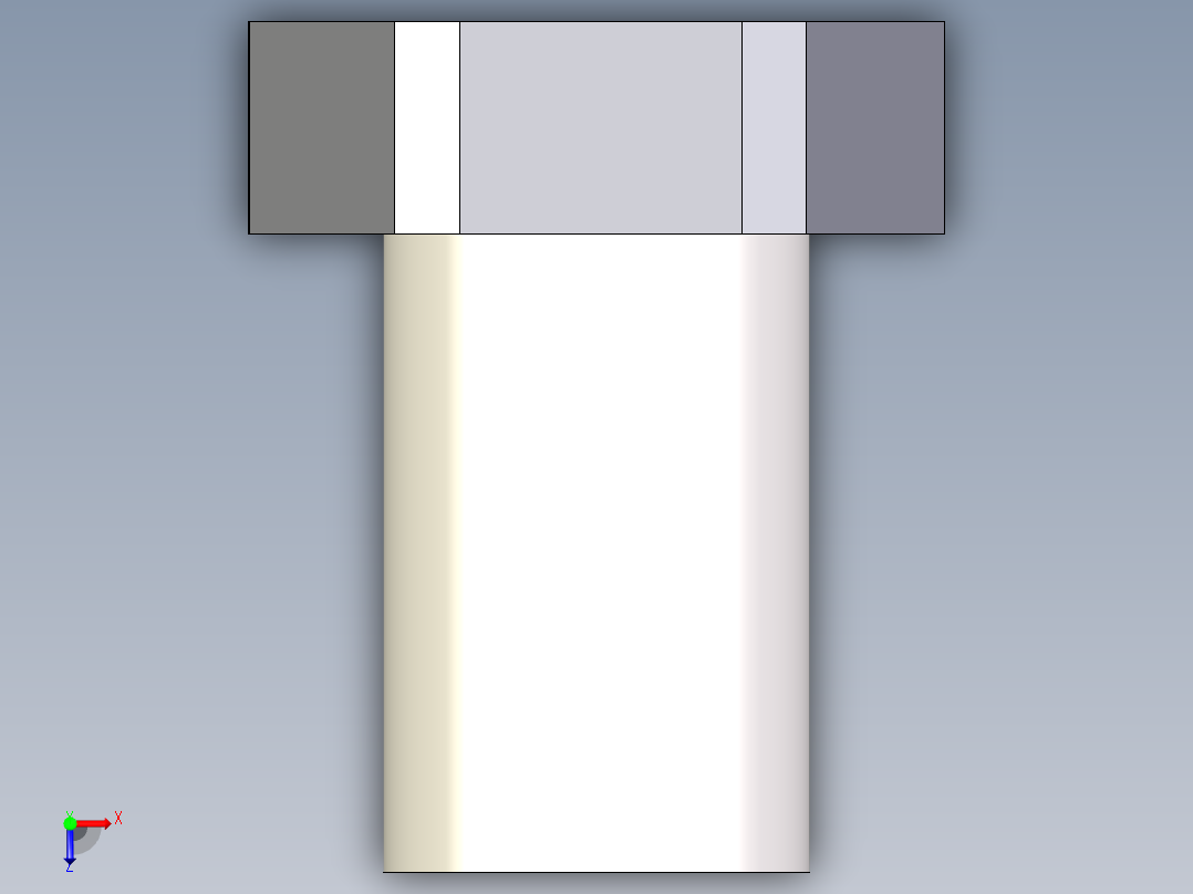 solidworks 外六角螺栓3D模型俯视图