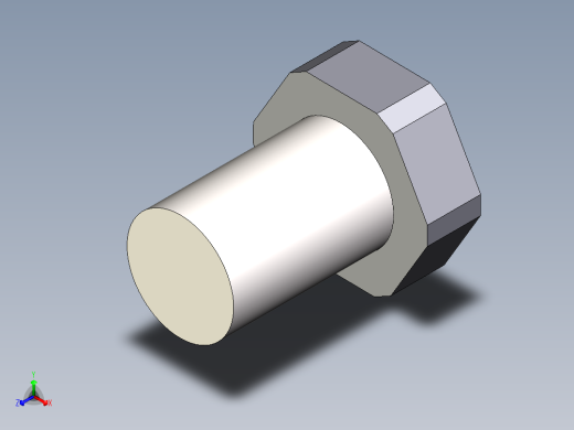 solidworks 外六角螺栓3D模型正等轴测缩略图