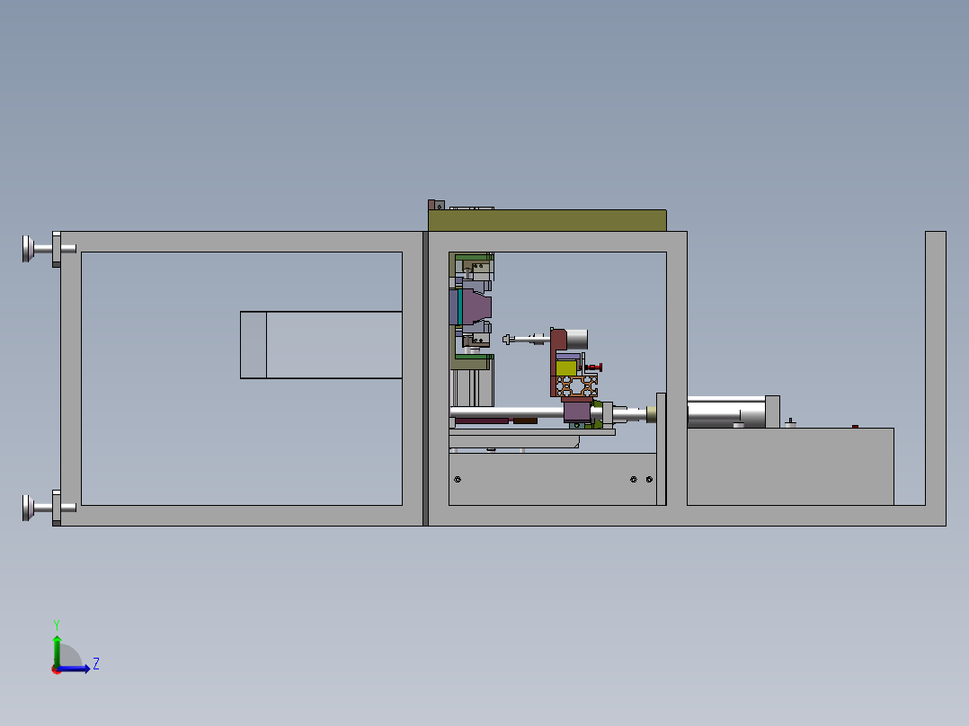 02月-密封条冲切钻孔裁断一体机（sw18可编辑+工程图）左视图