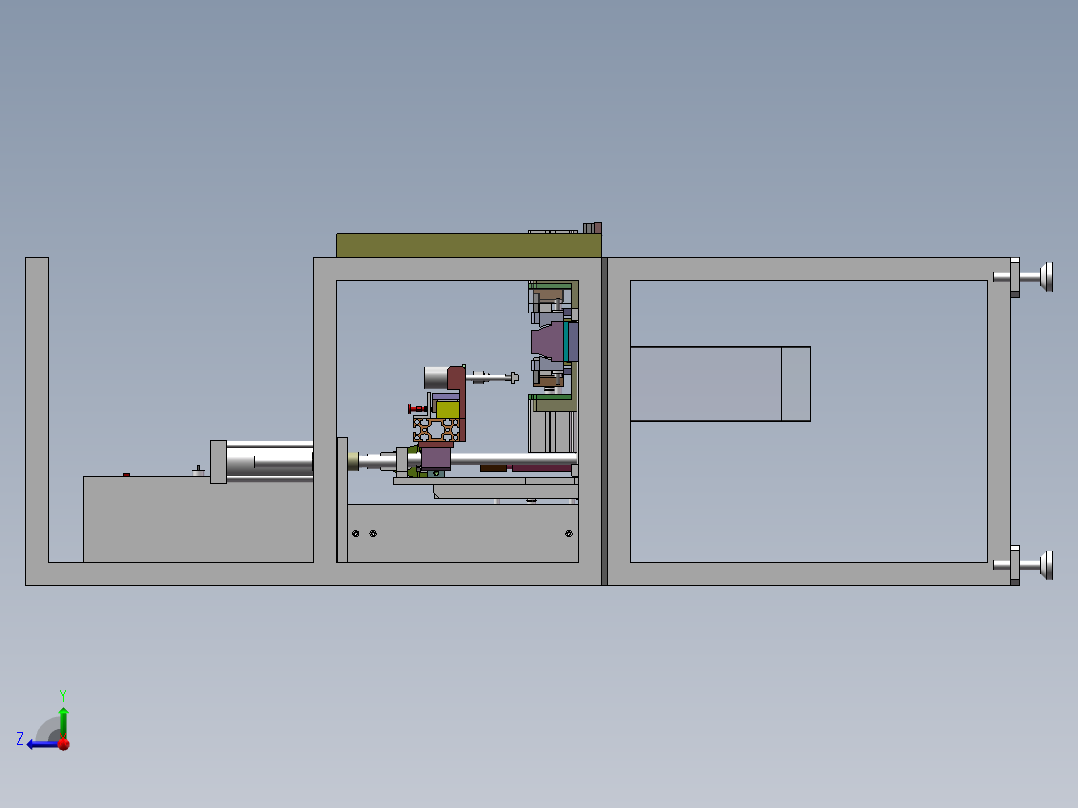 02月-密封条冲切钻孔裁断一体机（sw18可编辑+工程图）右视图