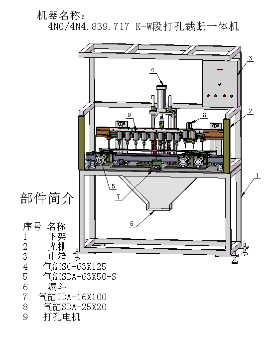 02月-密封条冲切钻孔裁断一体机（sw18可编辑+工程图）