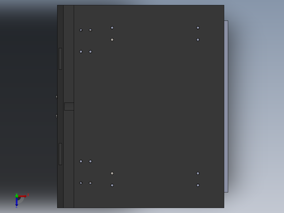 气动剪刀式提升机3d图纸 非标设计 剪刀式升降机构3d图纸三维模型俯视图