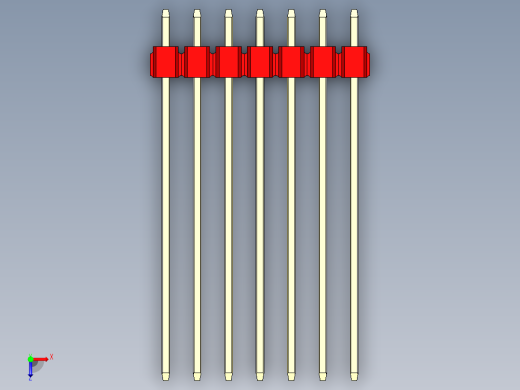 彩色公头100mil（2.54mm）系列-DS1021_red_2x07p_100mil_Type43_rev1.0俯视缩略图
