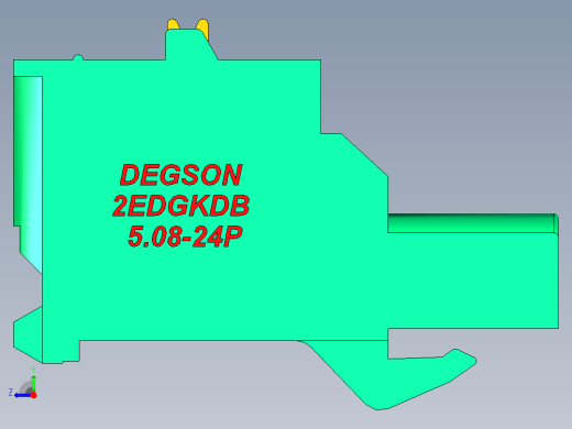 DEGSON 2EDG 系列 5.08mm 可插拔接线端子组-2EDGKDB-5.08-24P-14-00AH右视缩略图
