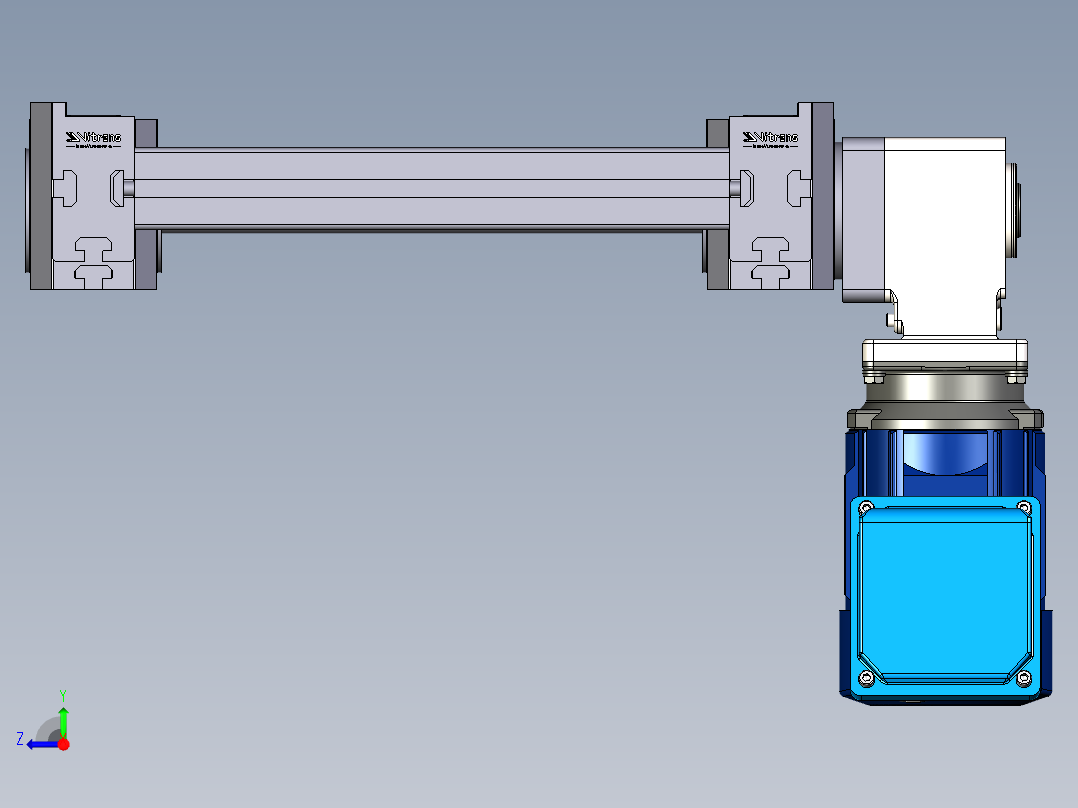 同步带输送线400×2160mm右视图
