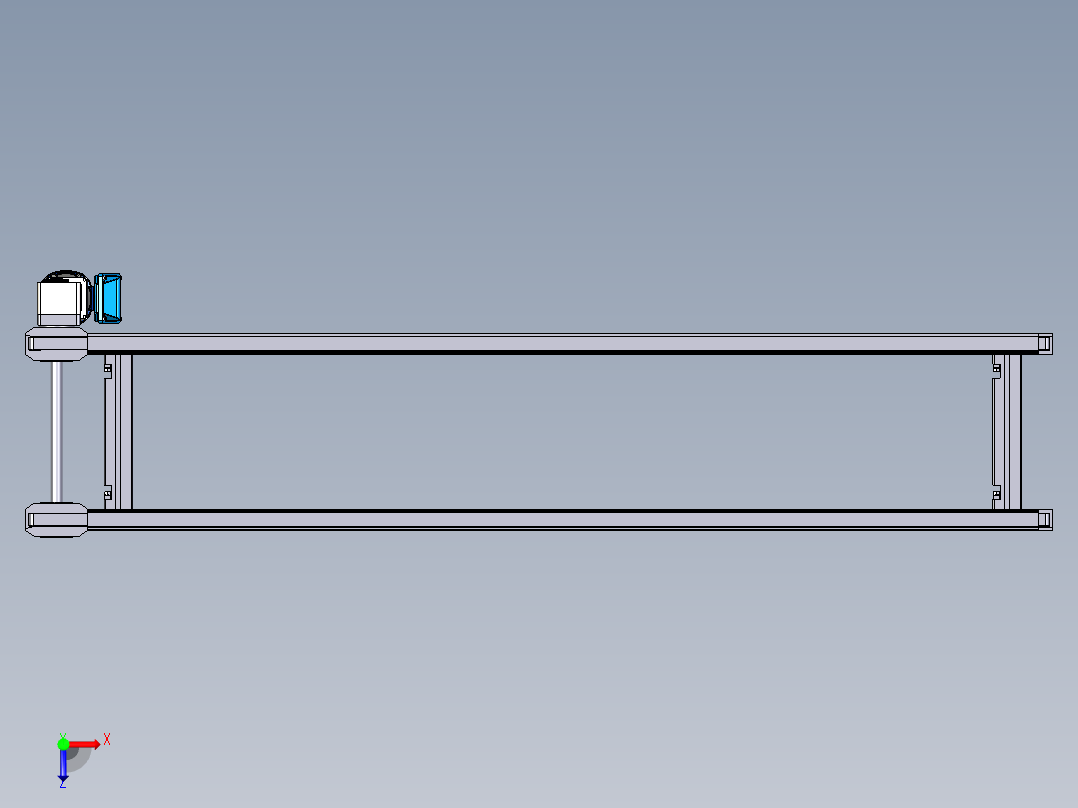 同步带输送线400×2160mm俯视图