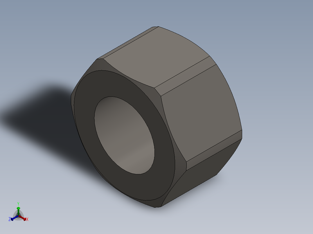 螺母 GBT6170 M16正等轴测图