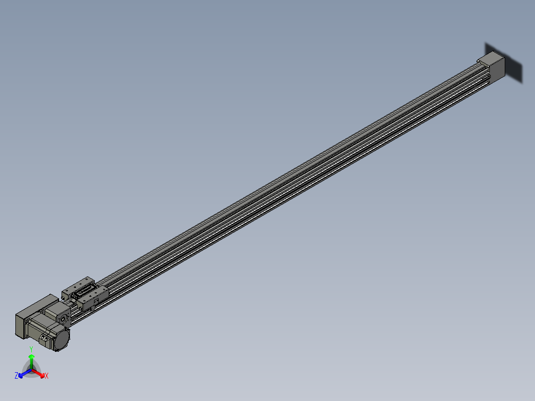 威洛博直线电机模组EB4-L40-S1300-BR-57-MS3主视图