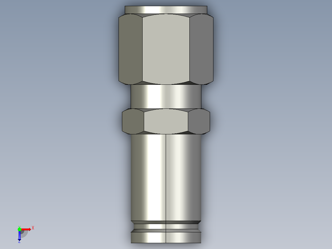 卡套式工业通用硬管接头12-8_trbu-s俯视图