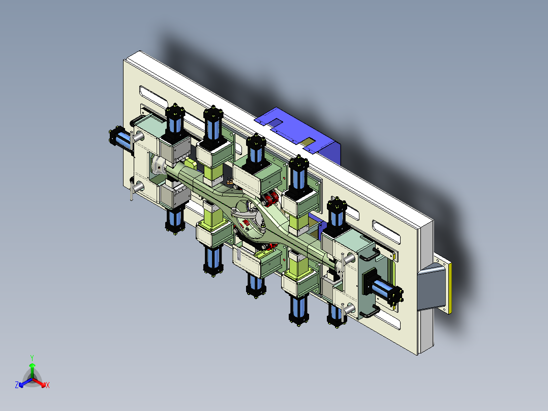 车桥桥壳焊接治具三维模型
