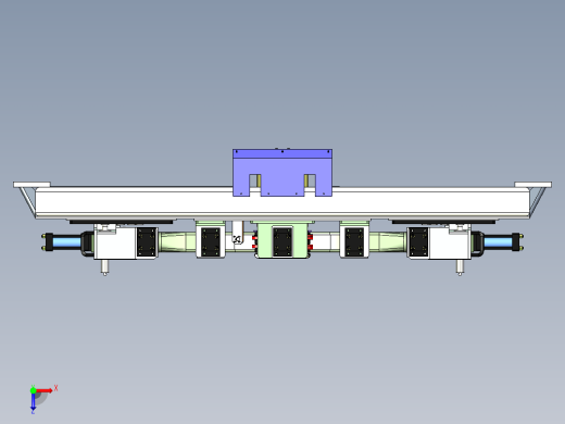 车桥桥壳焊接治具三维模型俯视缩略图