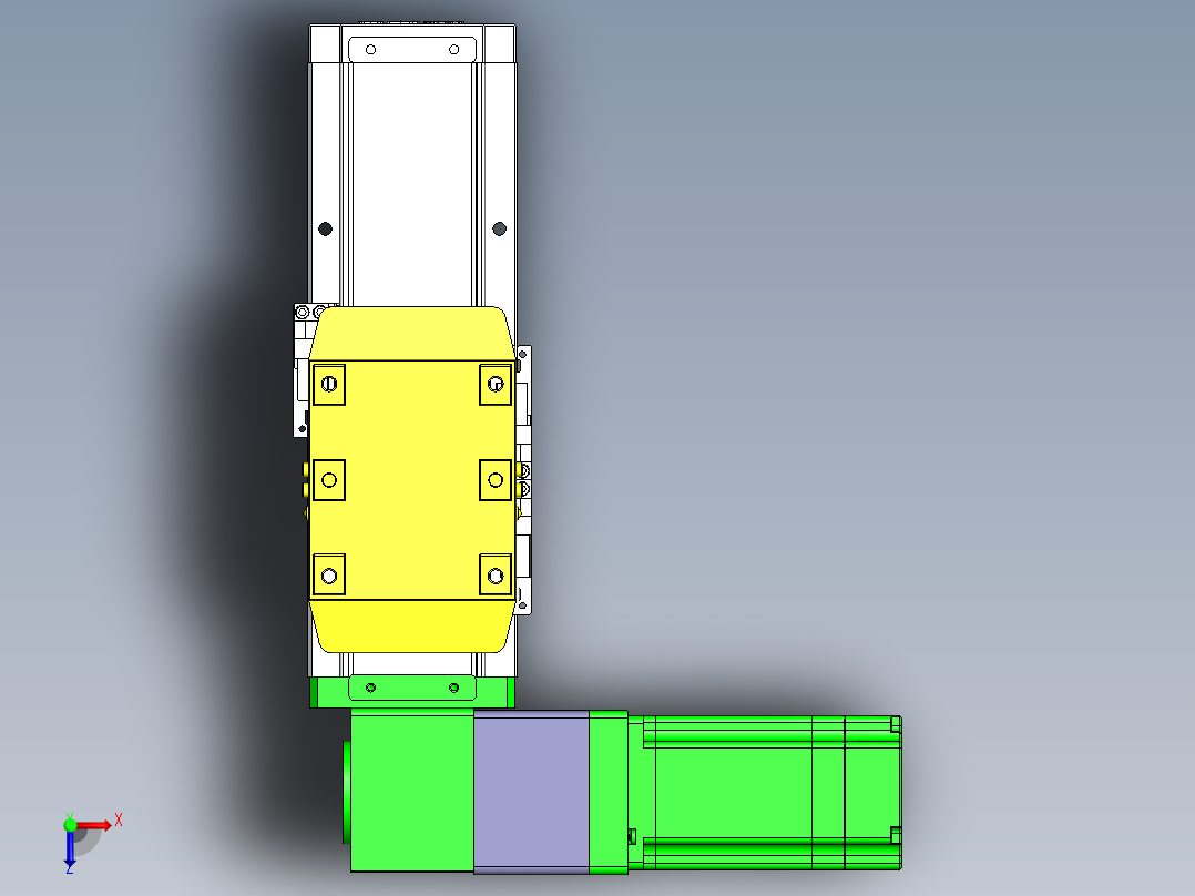 GTA内嵌同步带全封闭GTA8-ML-60步进俯视图