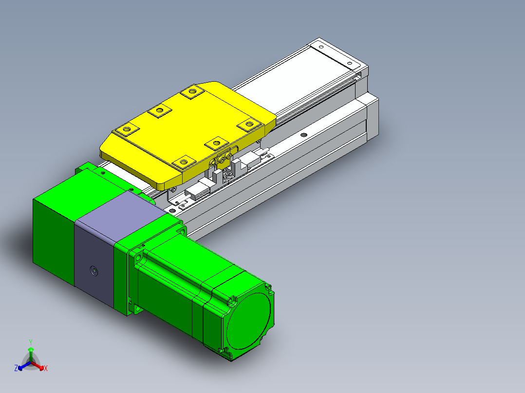 GTA内嵌同步带全封闭GTA8-ML-60步进正等轴测图