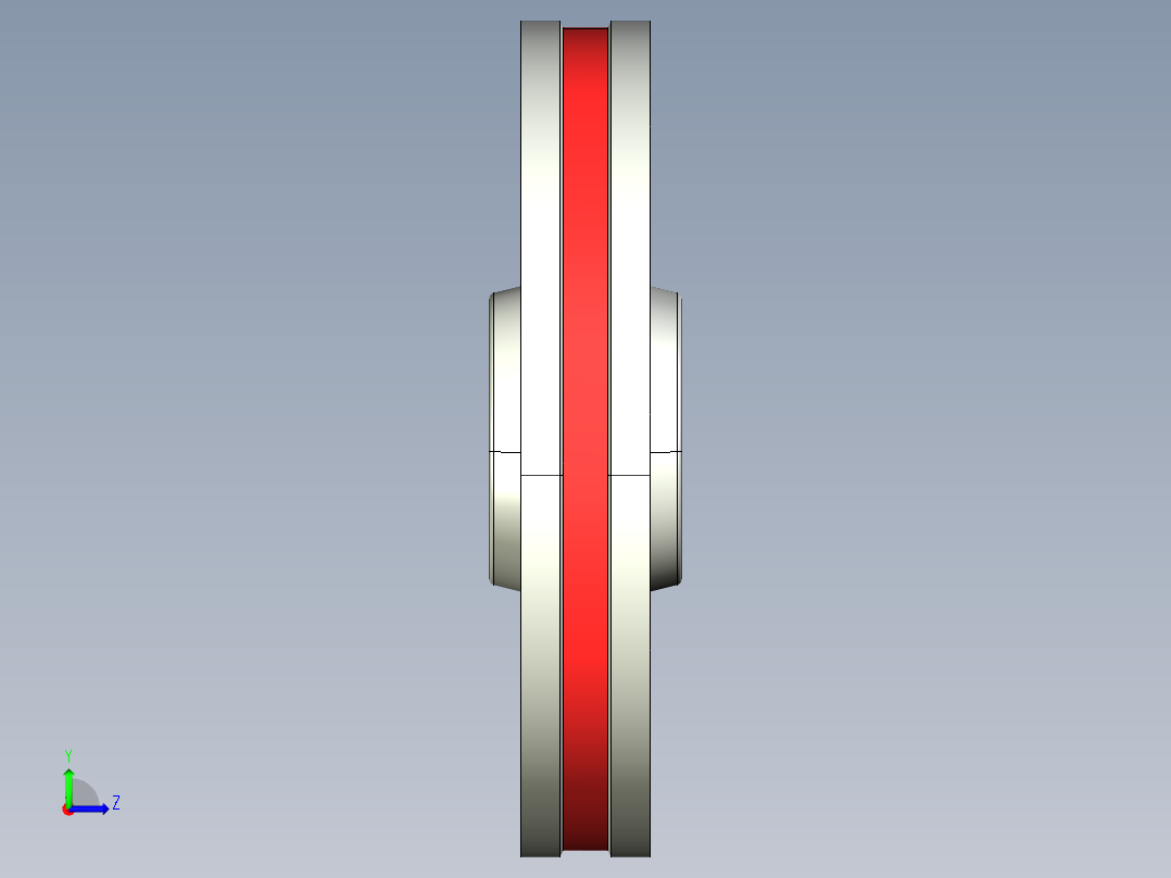 皮带和滑轮（设计 - 组装 ）--igs三维 3d模型设计图左视图