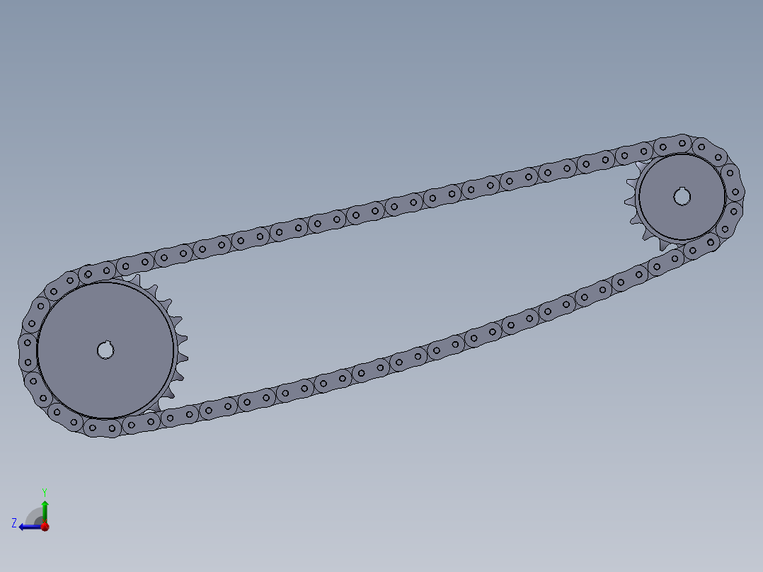 传动机构总成右视图