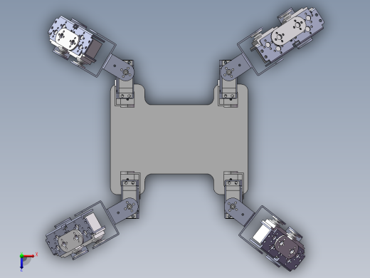 四足1（三维+课设+二维+电路图）俯视缩略图