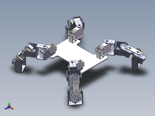 四足1（三维+课设+二维+电路图）正等轴测缩略图