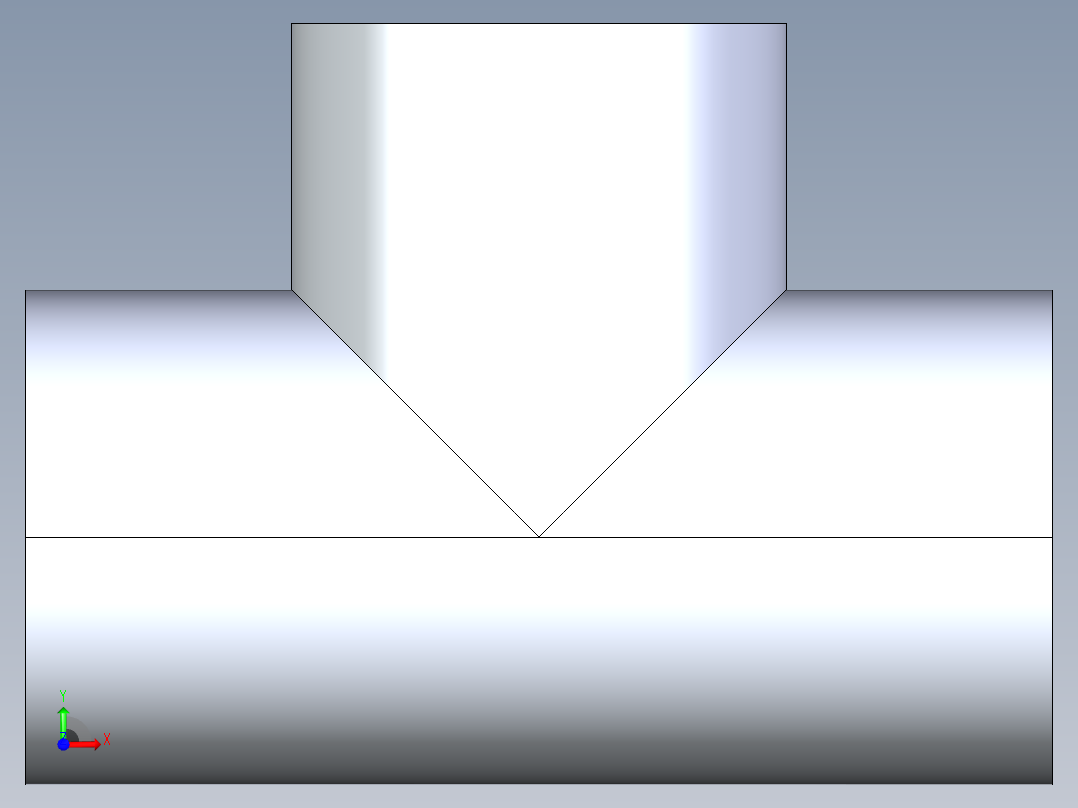 聚氯乙烯配件01-Sch80_Tee_SxSxS_801-012_1.25in前视图