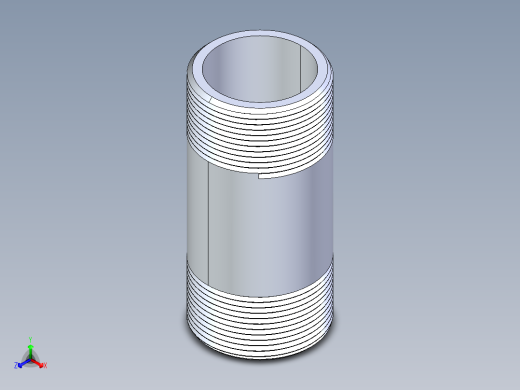 CPVC管件33-Sch80_Nipple_MPTxMPT_9861-216_1.5in x 4in正等轴测缩略图