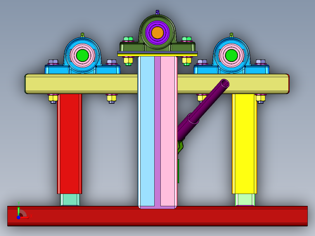 手动镀锌管铁管无缝钢管折弯机前视图