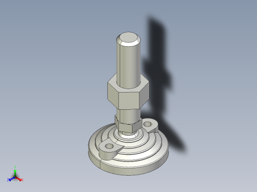 水平調整腳座(SUS製)LVF80-SUS-3D多系列多零件图纸模型