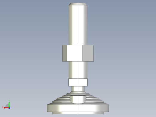 水平調整腳座(SUS製)LVF80-SUS-3D多系列多零件图纸模型后视缩略图