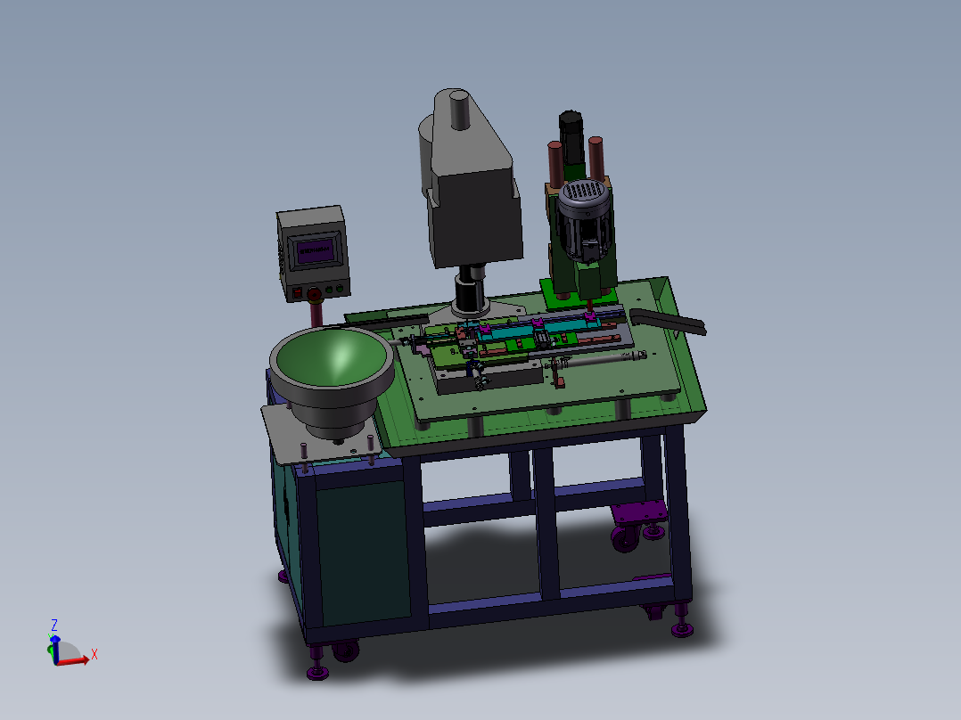自动攻牙倒角一体机 非标自动化设备3D图纸3D模型