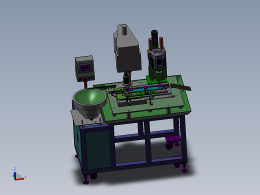 自动攻牙倒角一体机 非标自动化设备3D图纸3D模型