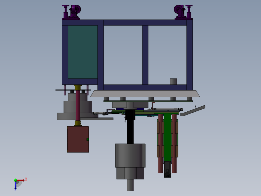 自动攻牙倒角一体机 非标自动化设备3D图纸3D模型俯视缩略图