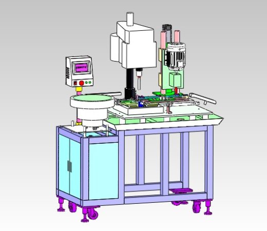 自动攻牙倒角一体机 非标自动化设备3D图纸3D模型缩略图