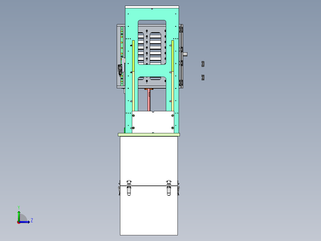 顶升料仓机构左视图