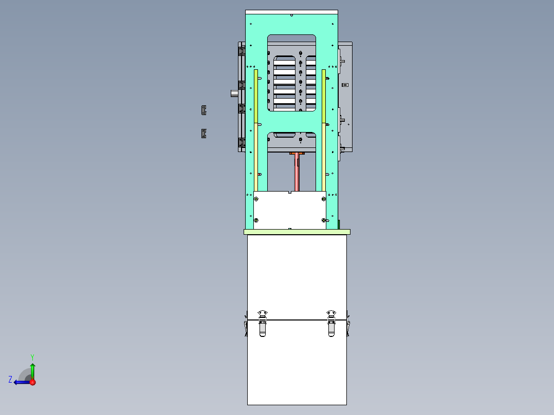 顶升料仓机构右视图